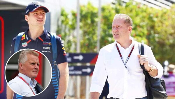 Max Verstappen and Jos Verstappen (via IMAGO), Johnny Herbert (in circle, via Planetf1)