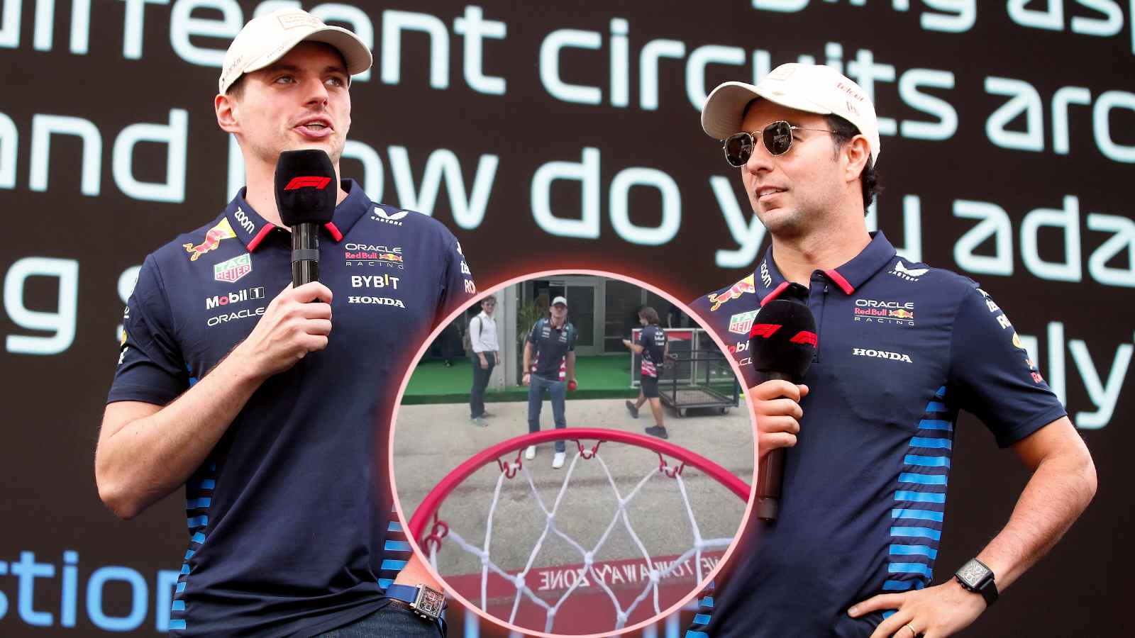 (Video) “Ah, I missed!” F1 stars HILARIOUSLY try hands at NBA style shots at 2024 US GP