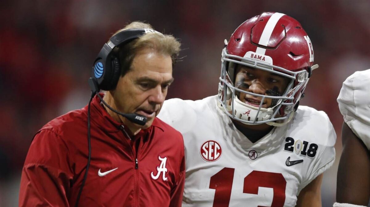 Nick Saban and Tua Tagovailoa