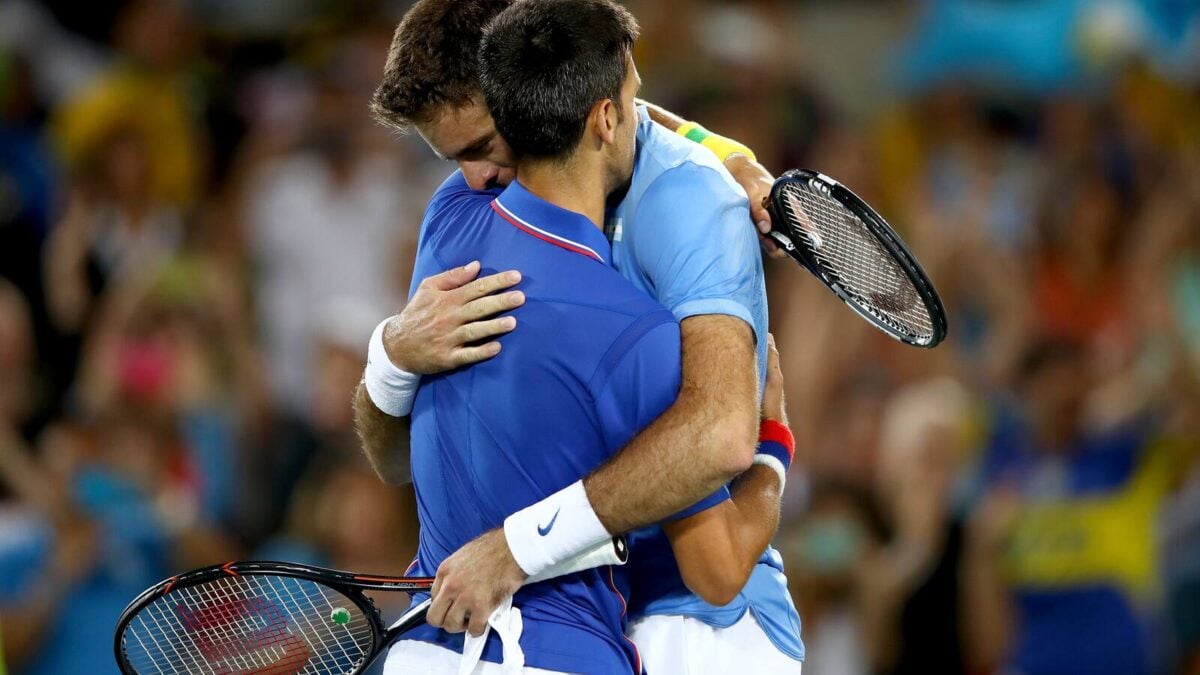 Novak Djokovic and Juan Martin Del Potro