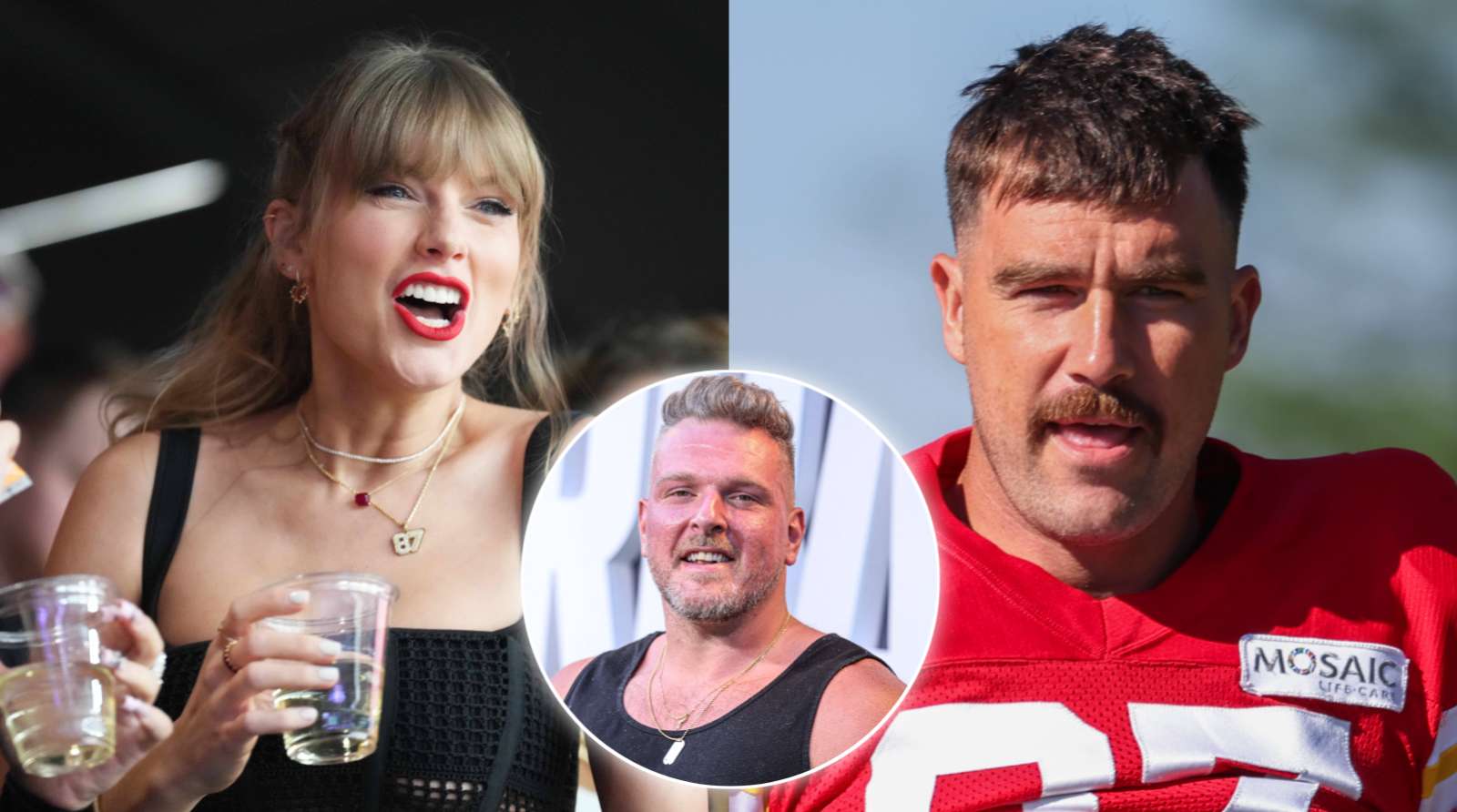 Pat McAfee delivers heartfelt message to Travis Kelce on his relationship with Taylor Swift