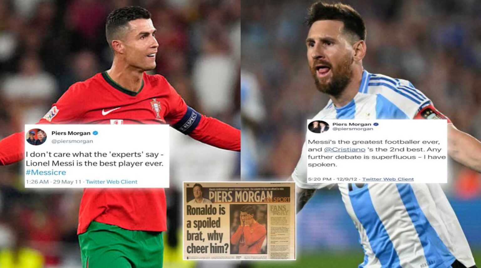 “Not even greatest Argentinian” - Piers Morgan’s old receipts ...
