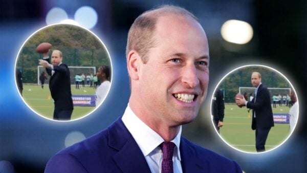 Prince William wows NFL stars with impressive football skills at London event