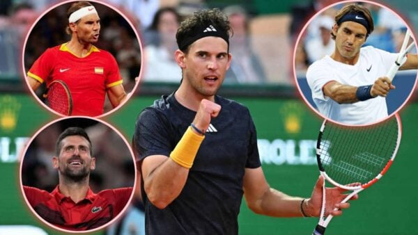 Rafael Nadal, Novak Djokovic, Dominic Thiem, Roger Federer