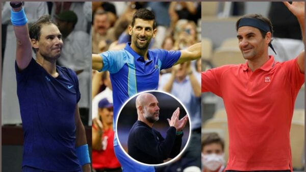 Rafael Nadal, Novak Djokovic, Pep Guardiola, Roger Federer