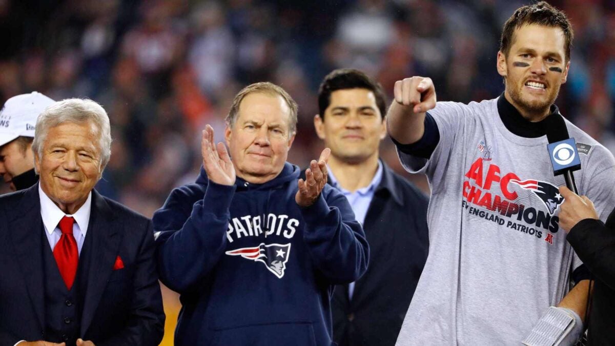 Robert Kraft, Tom Brady and Bill Belichick