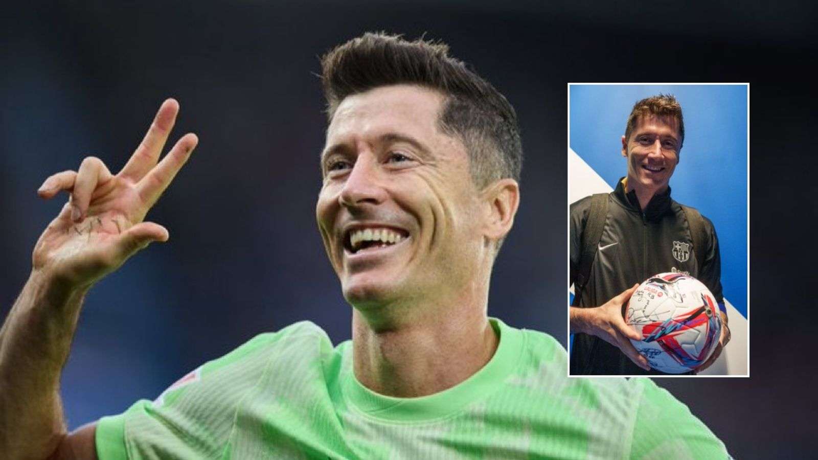 Robert Lewandowski back to his best as veteran striker scores 32-minute hat-trick for Barcelona in 3-0 win