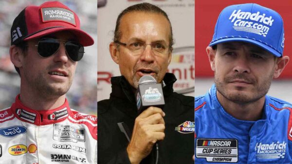 Ryan Blaney, Kyle Petty and Kyle Larson