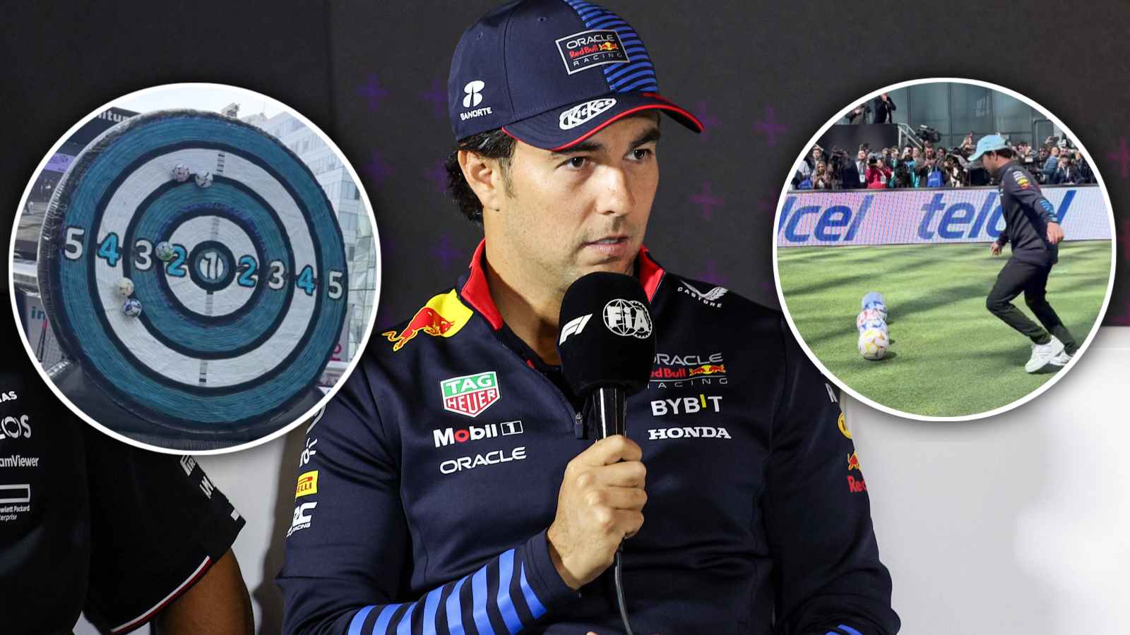 (Video) Sergio Perez HILARIOUSLY gets in some target practice ahead of Mexican GP