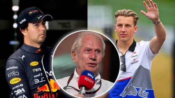 Sergio Perez Liam Lawson Helmut Marko