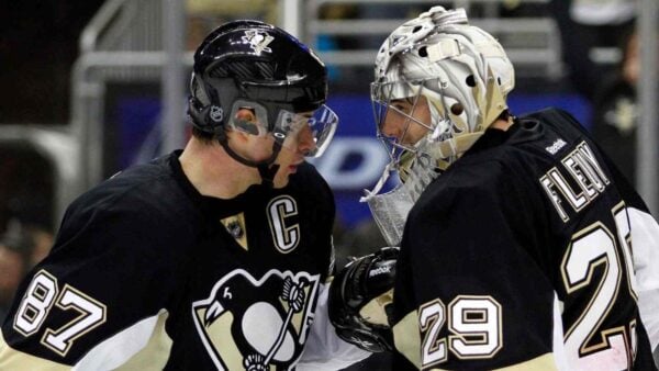 Sidney Crosby and Marc-Andre Fleury