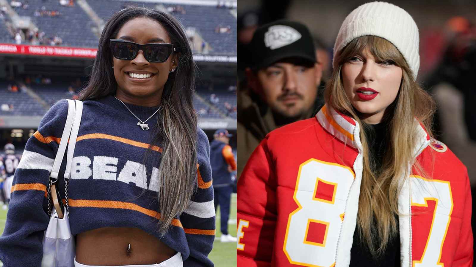 Simone Biles shrugs off potential friendship with Taylor Swift citing NFL rivalry between their partners