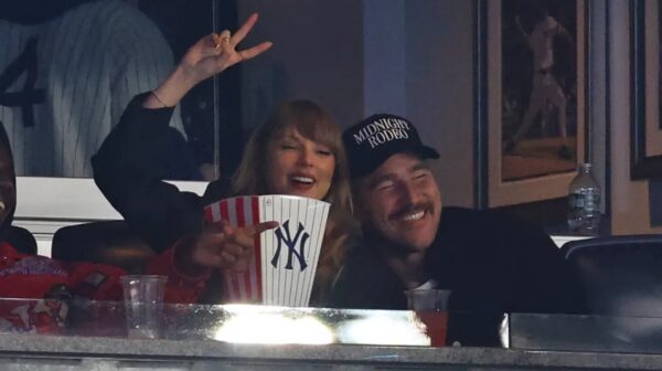 Taylor Swift and Travis Kelce at Yankee stadium 