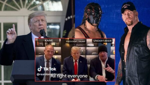 Donald Trump collaborates with Kane and The Undertaker