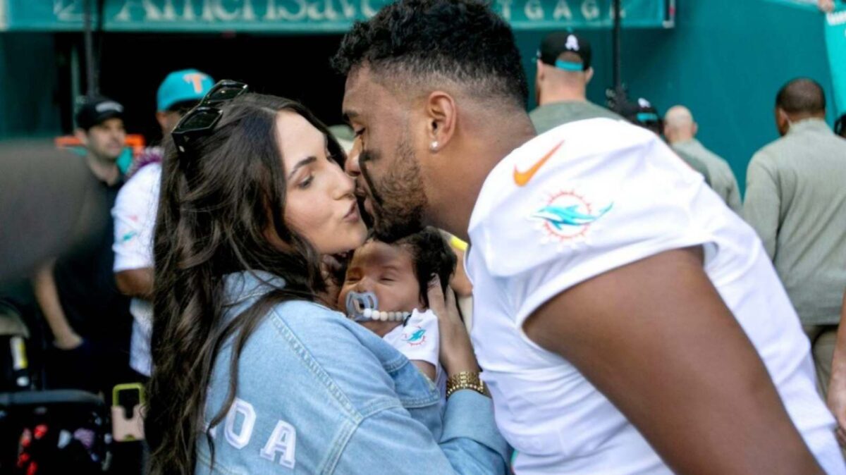 Tua Tagovailoa and his wife, Anna