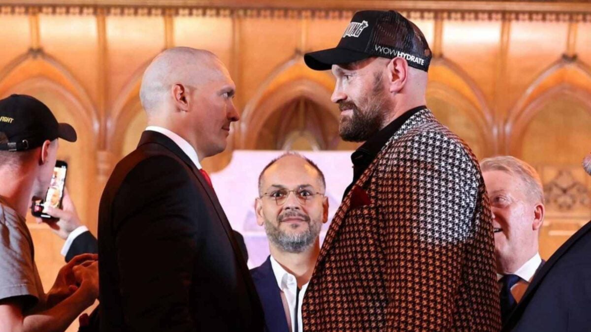 Tyson Fury and Oleksandr Usyk face-off