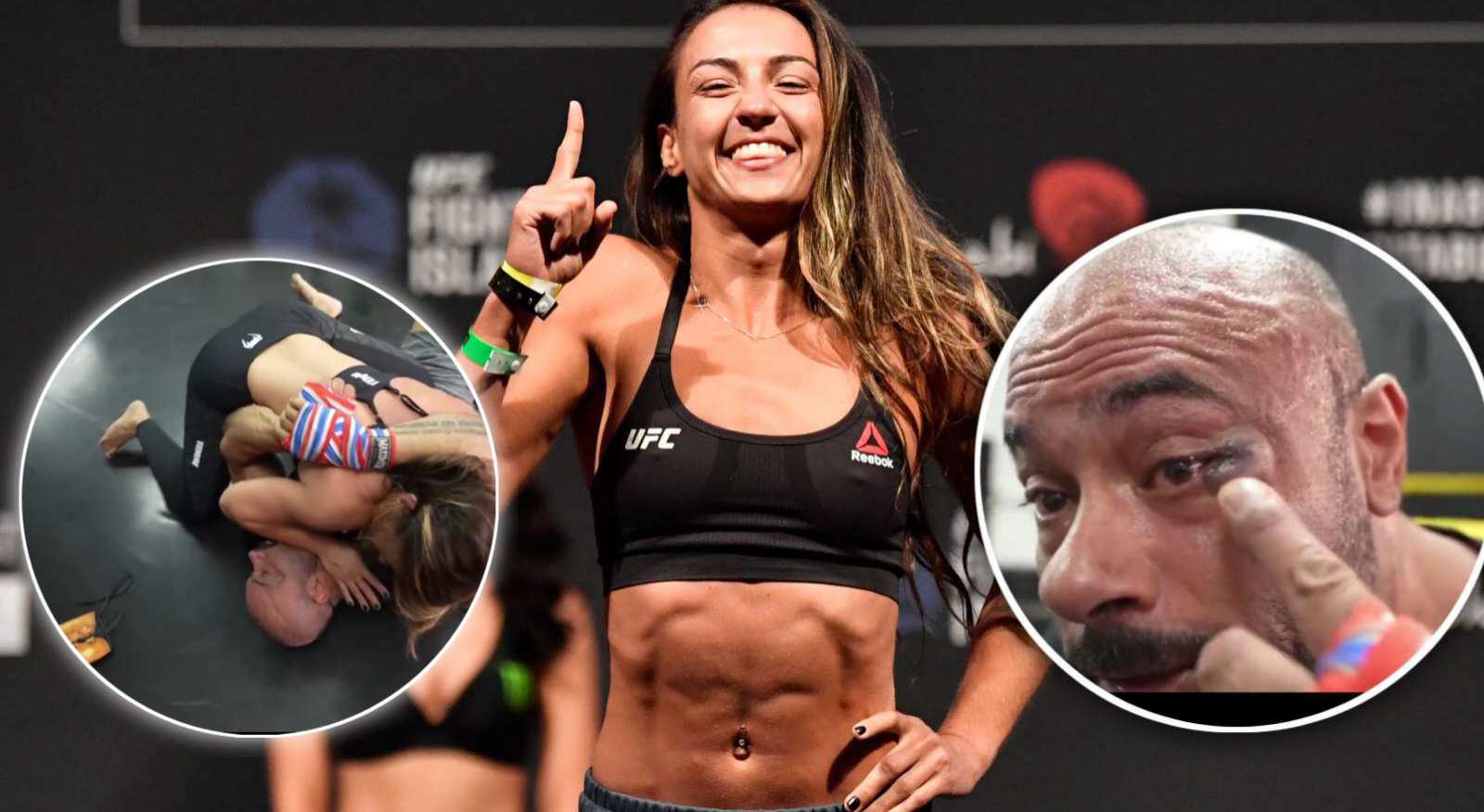 (Video) 125-pound female UFC fighter DESTROYS huge bodybuilder and leaves him with black eye