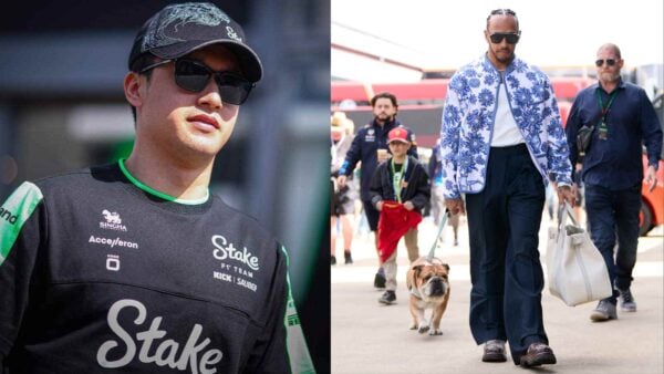 Zhou Guanyu and Lewis Hamilton