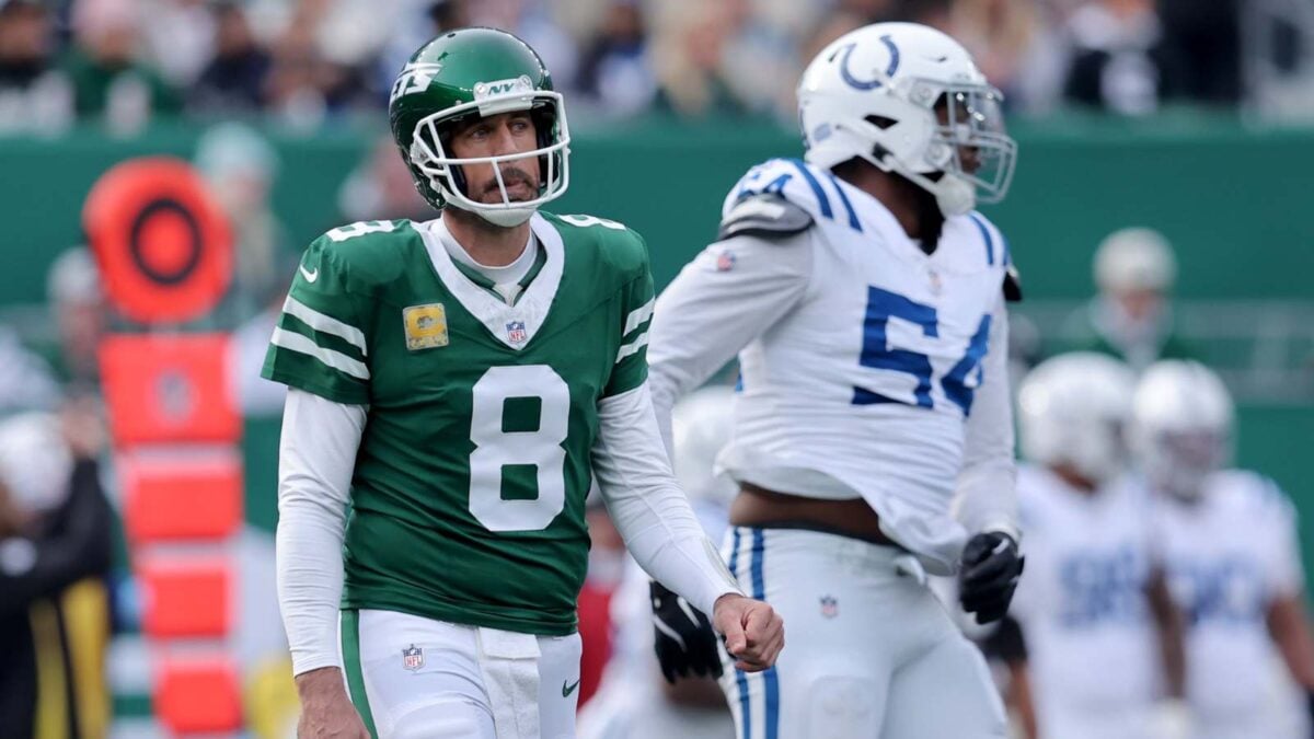 Aaron Rodgers could not stop his New York Jets losing to the Indianapolis Colts