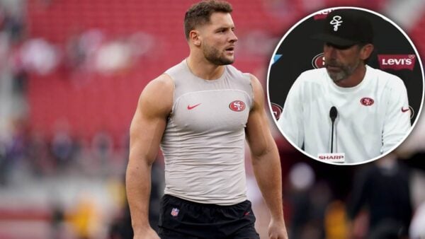 Ahead of facing Buccaneers on SNF, Kyle Shanahan shares concerning news about Nick Bosa, who showed support for Donald Trump