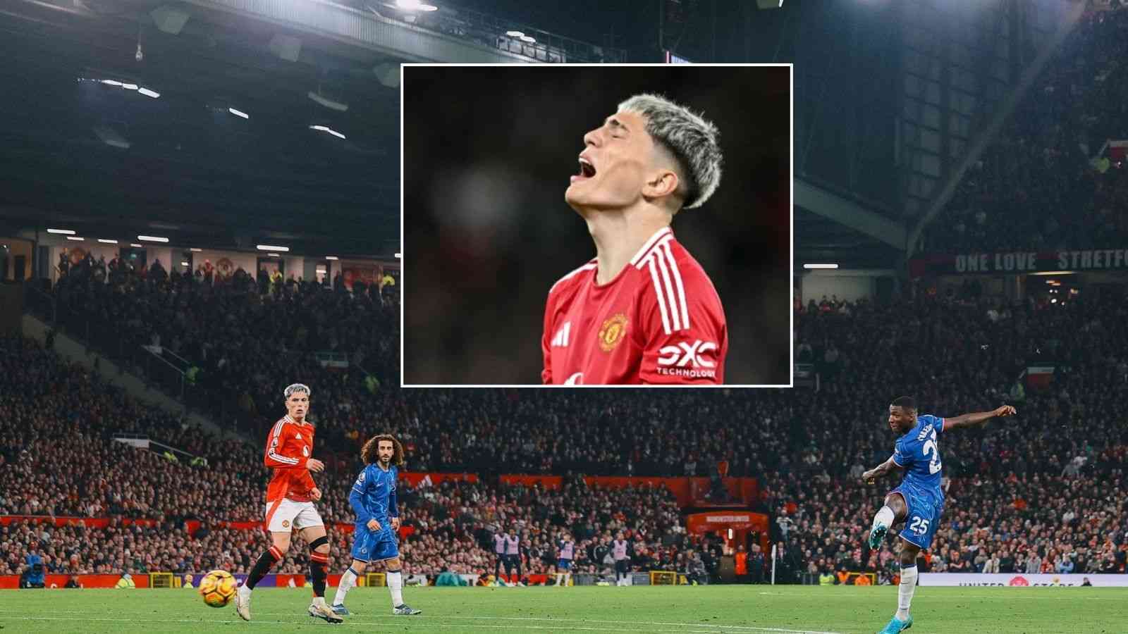 “How’s he even a professional” – Fans tear into Alejandro Garnacho as Argentine’s DISASTERCLASS costs Manchester United the win over Chelsea