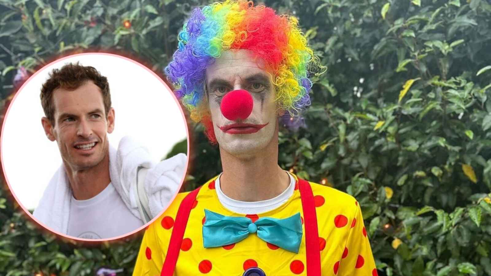 Unsmiling Andy Murray hilariously dresses up as ‘clown’ for Halloween