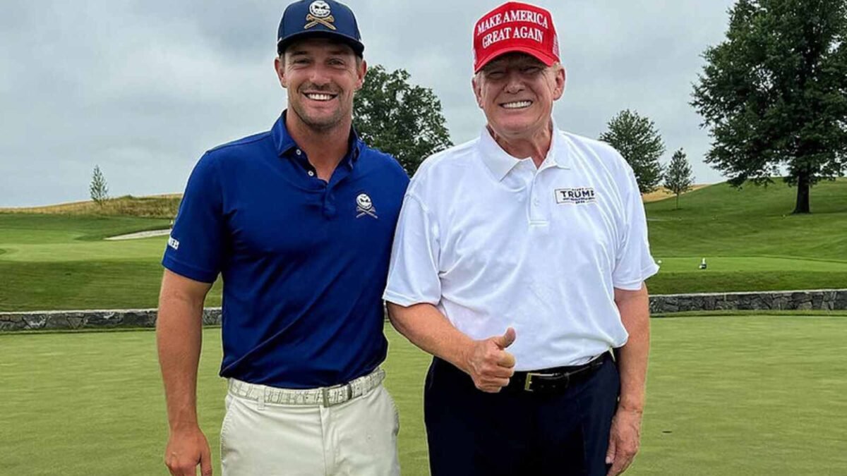 Bryson DeChambeau and Donald Trump