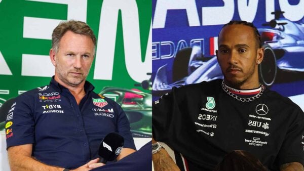 Christian Horner and Lewis Hamilton (via IMAGO)