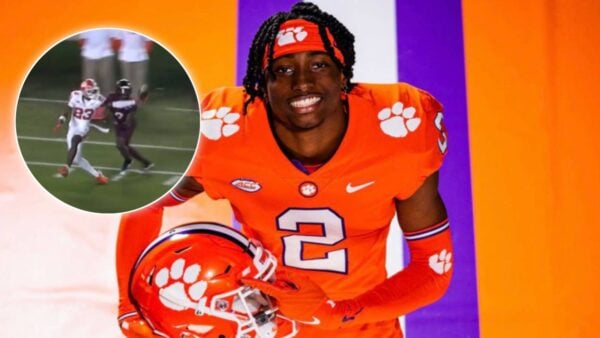 Clemson's Ashton Hampton's outrageous one-handed interception