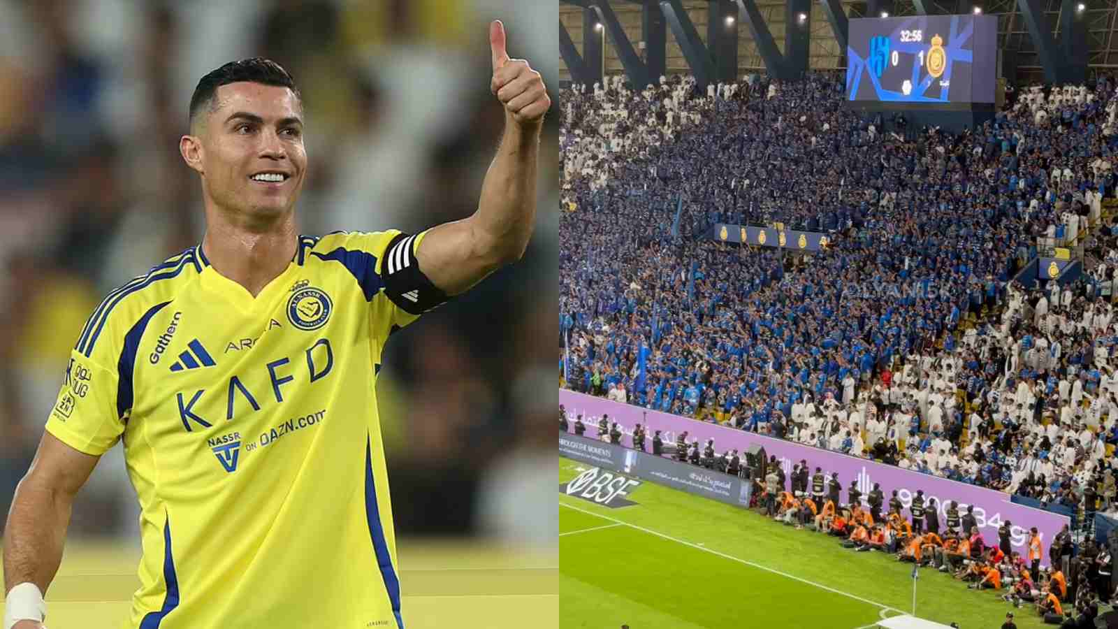Cristiano Ronaldo cheekily plays off ‘Messi’ chants as Al-Hilal fans taunt superstar in goal less display