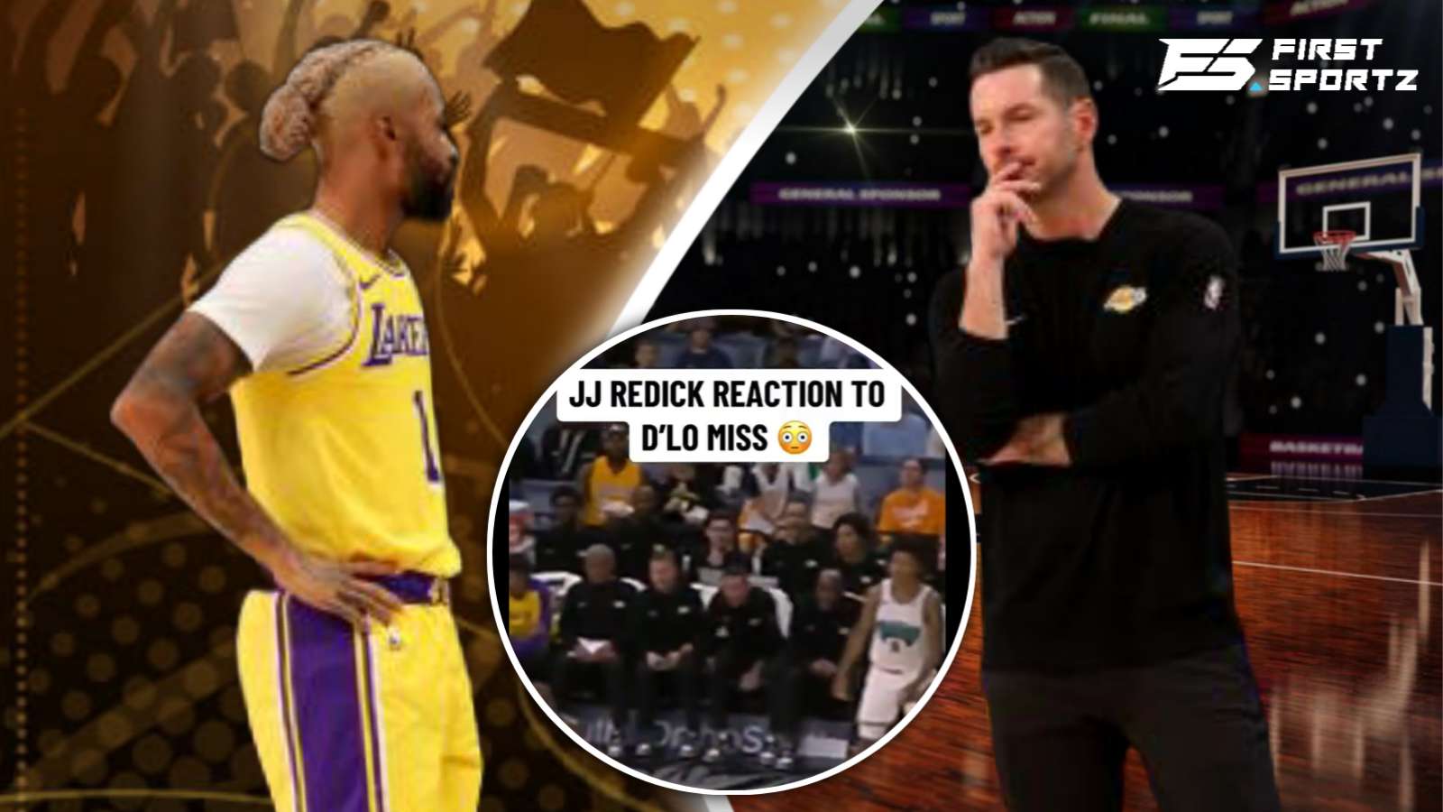 (Video) Viral clip shows JJ Redick LOSING IT after D’Angelo Russell makes error on court