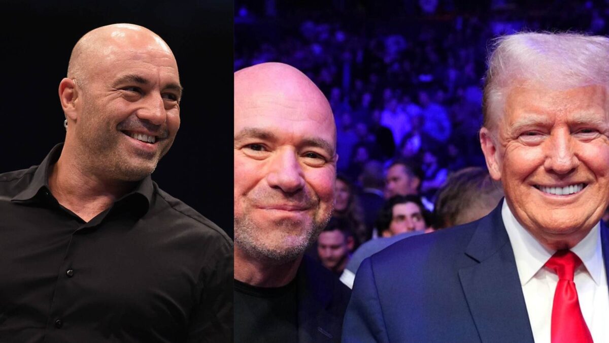  Dana White, Donald Trump and Joe Rogan 