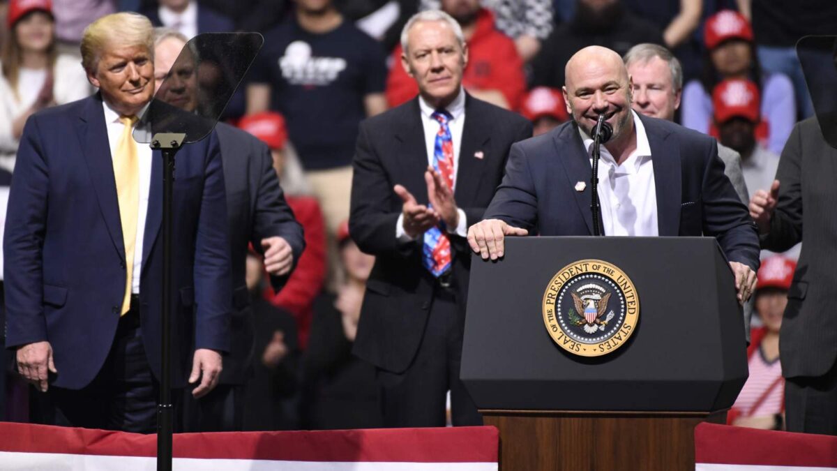 Dana White and Donald Trump together at a public gathering