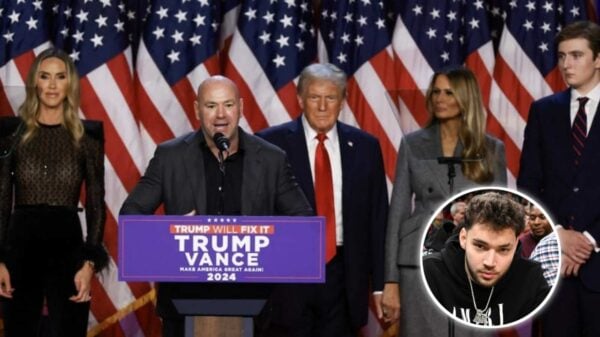 Dana White mentions Adin Ross in Donald Trump’s victory speech