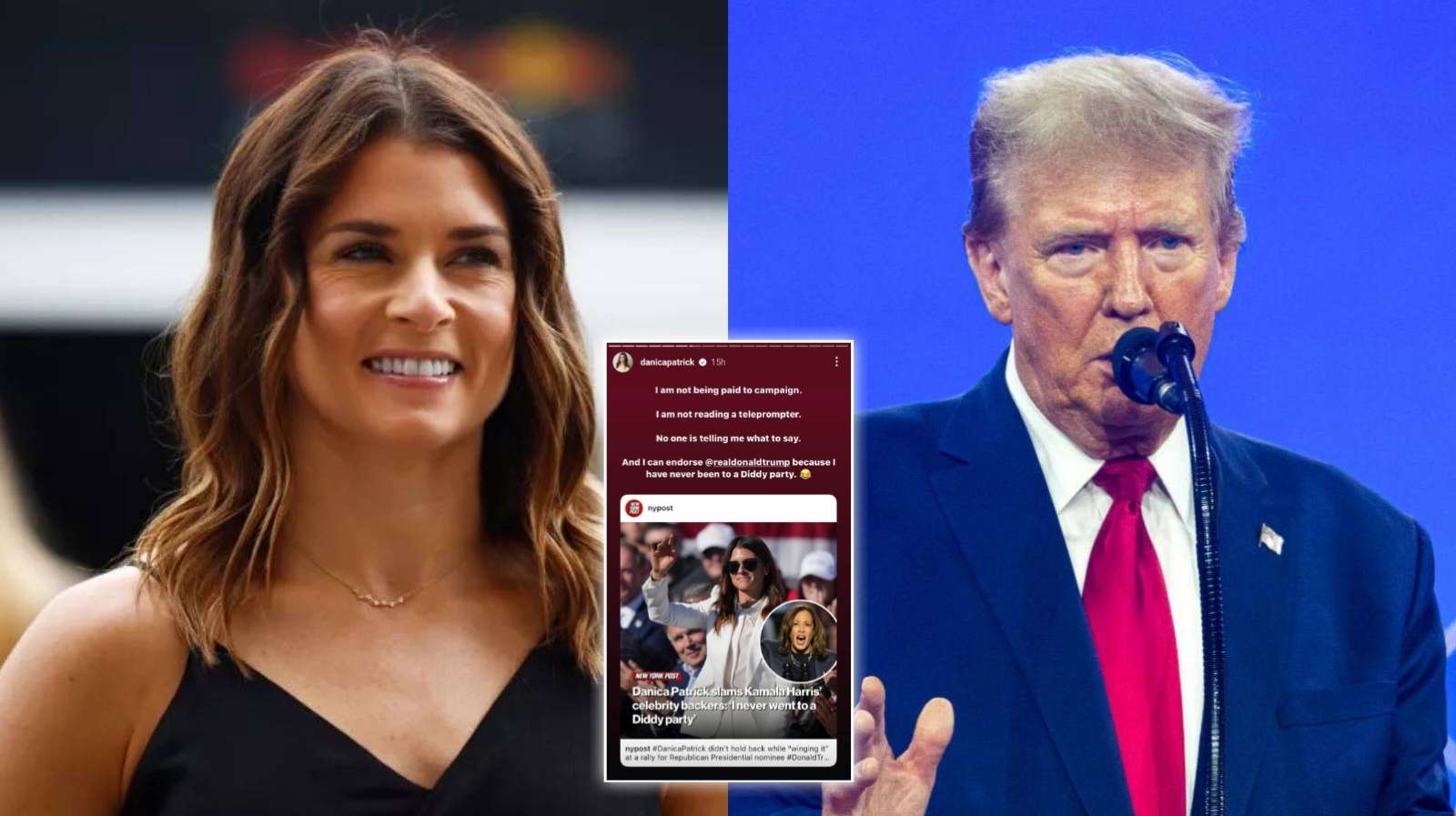 Danica Patrick explains why she is endorsing Donald Trump with a “Diddy party” remark