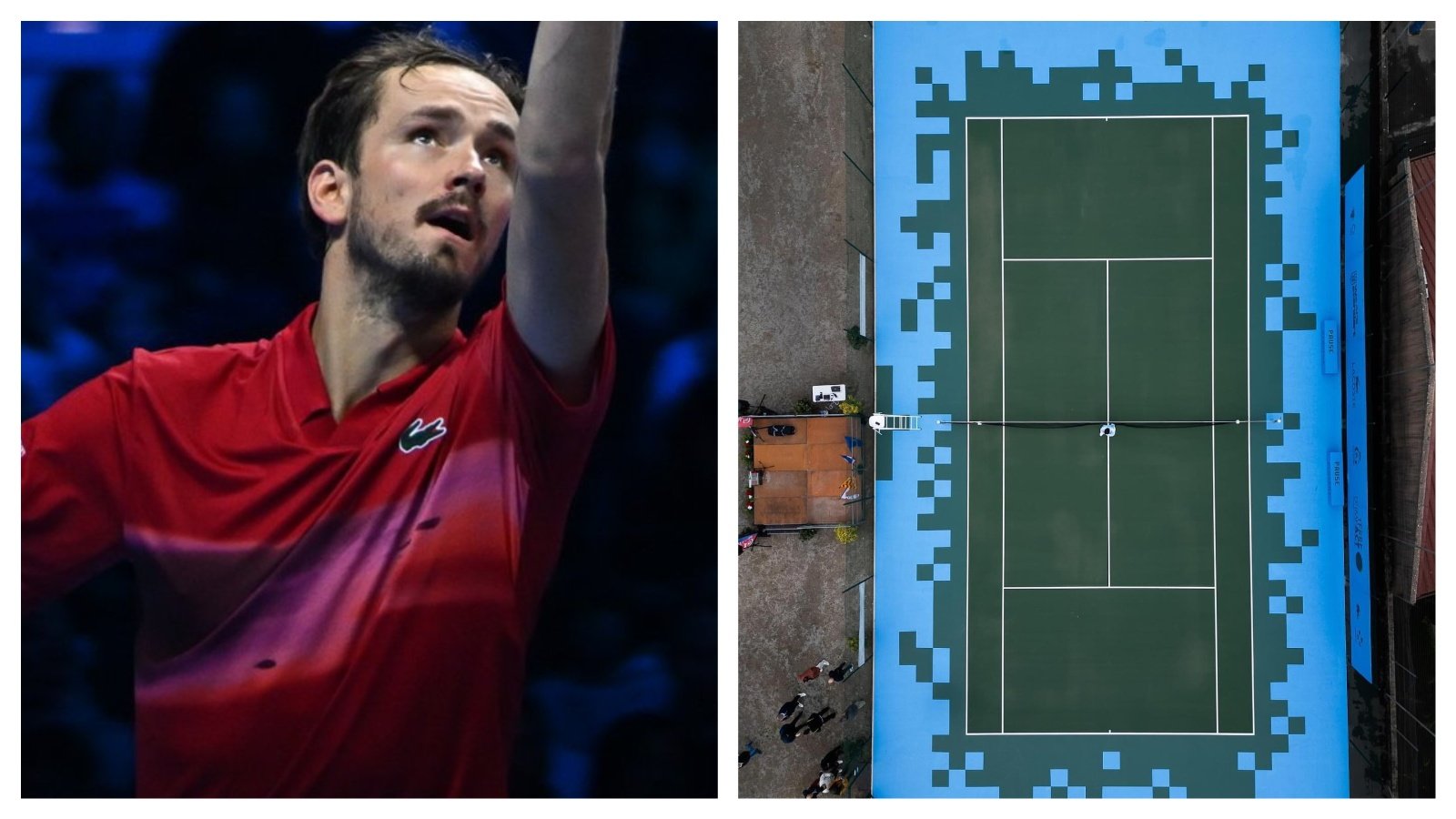 Inspired by his love for video games, the Daniil Medvedev tennis court unveils its first look in France