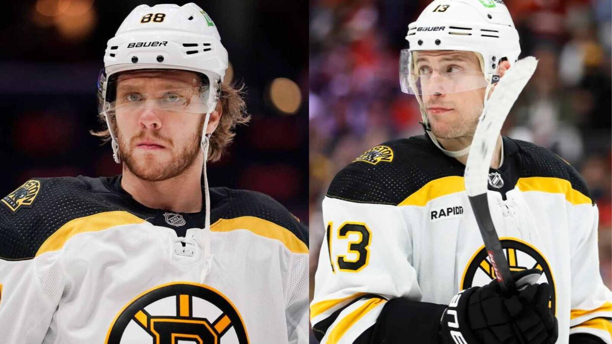 David Pastrnak and Charlie Coyle