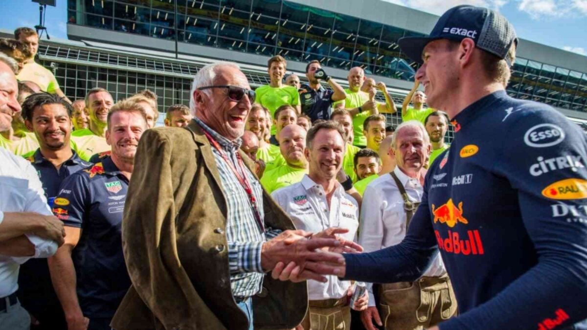 Dietrich Mateschitz and Max Verstappen