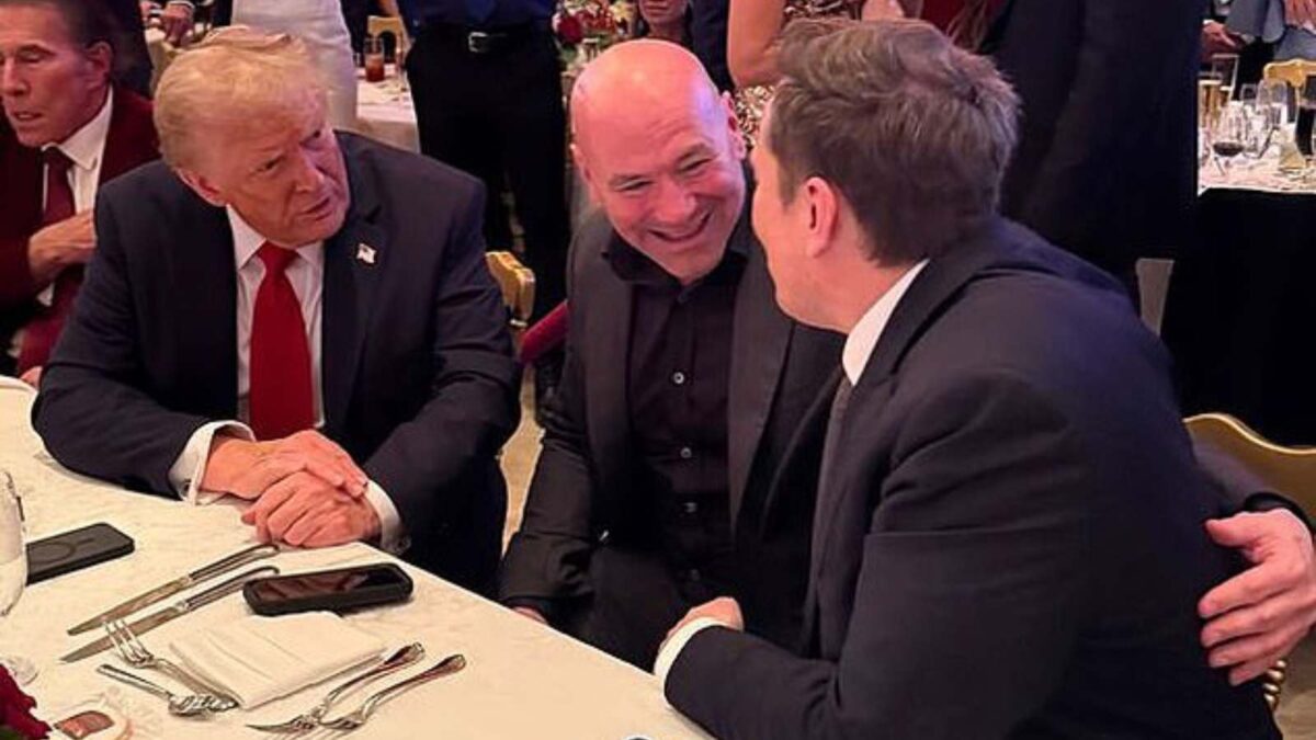 Donald Trump, Dana White, and Elon Musk together