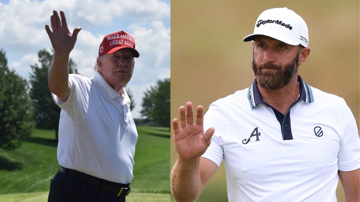LIV Golfer Dustin Johnson and his brother tee off with Donald Trump at ...