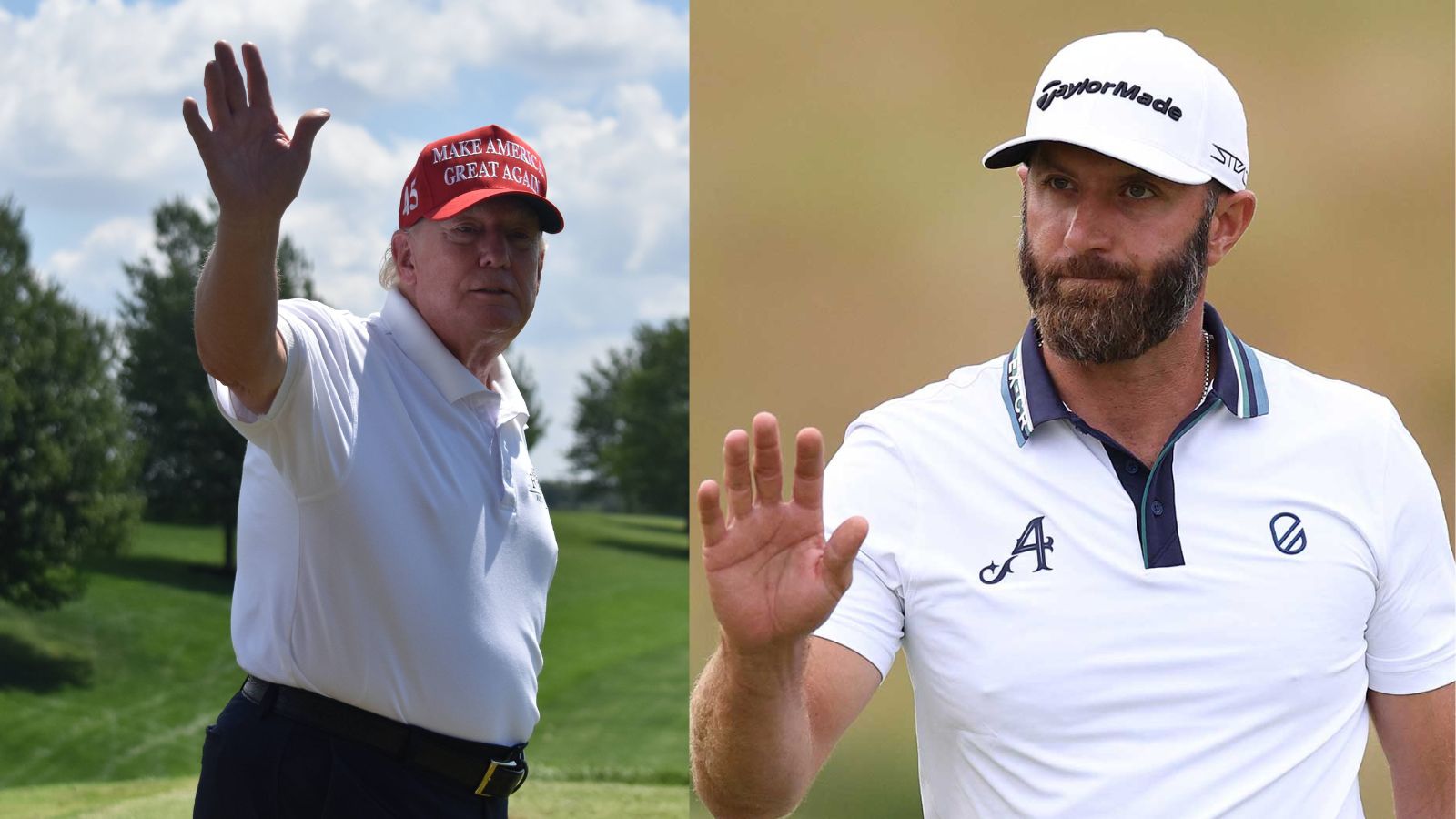 LIV Golfer Dustin Johnson and his brother tee off with Donald Trump at Palm Beach, fans react