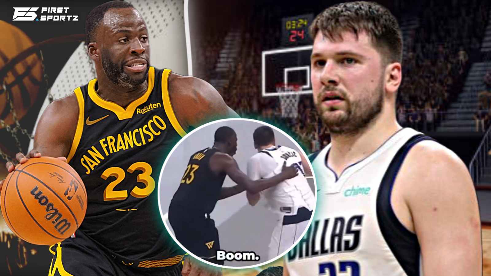 WATCH: “Boom!” Draymond Green goes VIRAL for yelling in Luka Doncic’s ears