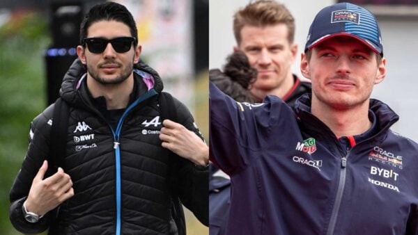 Esteban Ocon and Max Verstappen