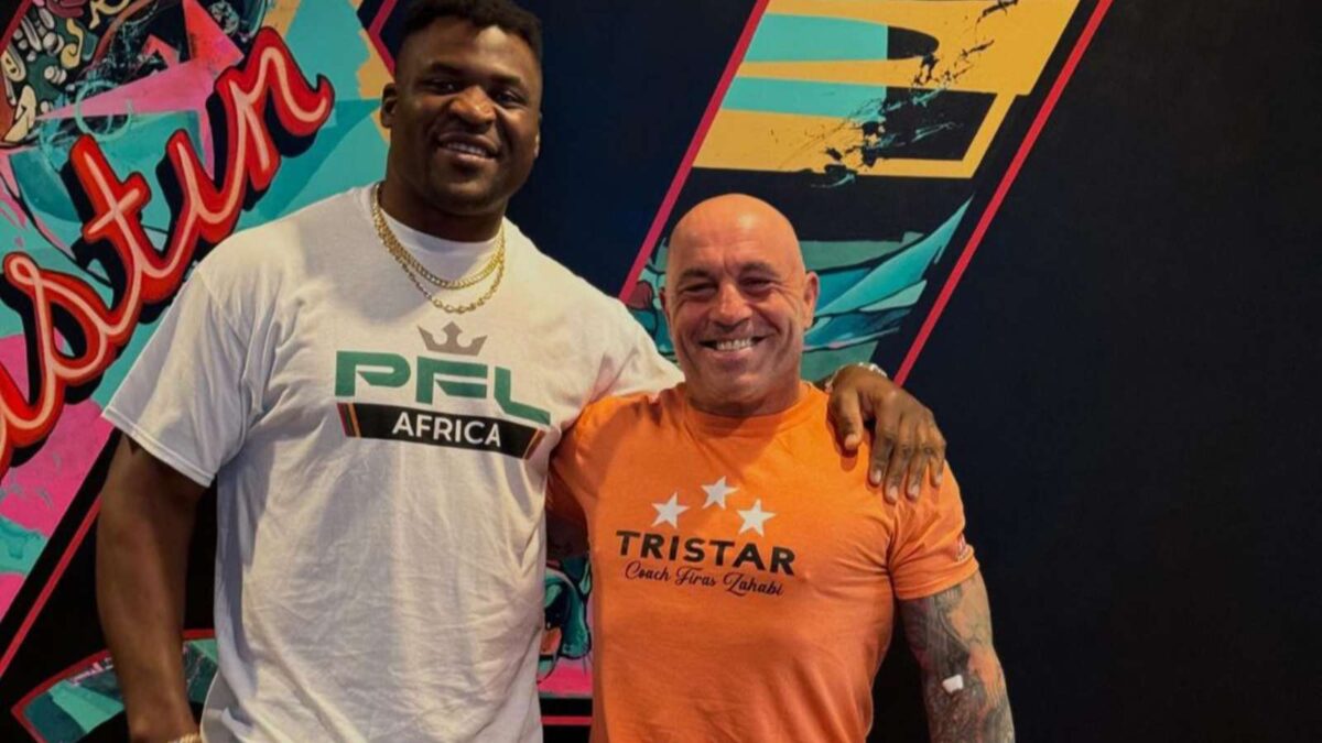 Francis Ngannou and Joe Rogan together