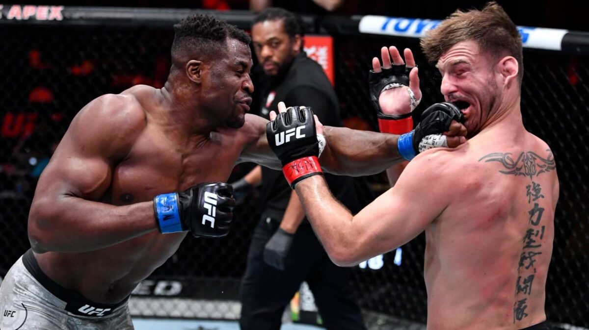 Francis Ngannou and Stipe Miocic in action