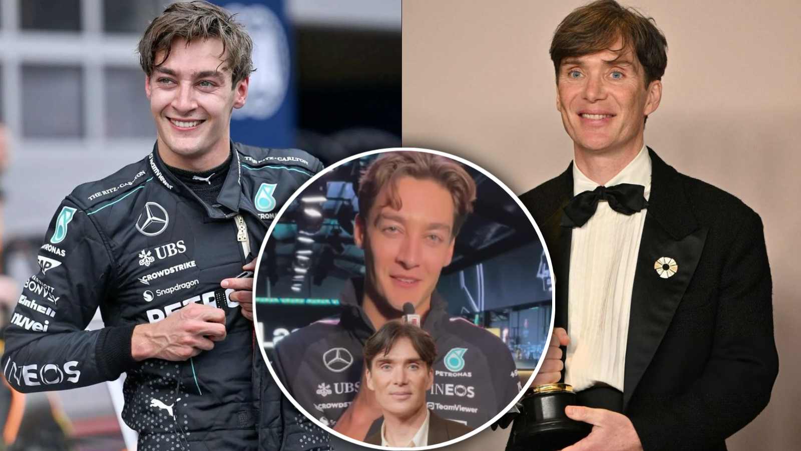 (Video) George Russell deems $20 Million worth Peaky Blinders star Cillian Murphy his celebrity look-alike