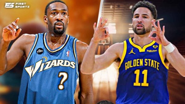 Gilbert Arenas and Klay Thompson