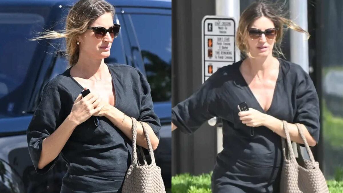 Gisele Bundchen flaunting her baby bump