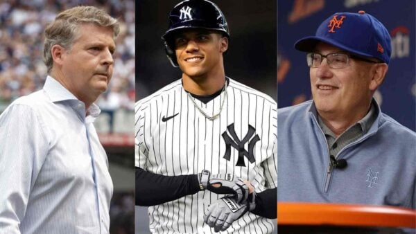 Hal Steinbrenner, Juan Soto, and Steve Cohen