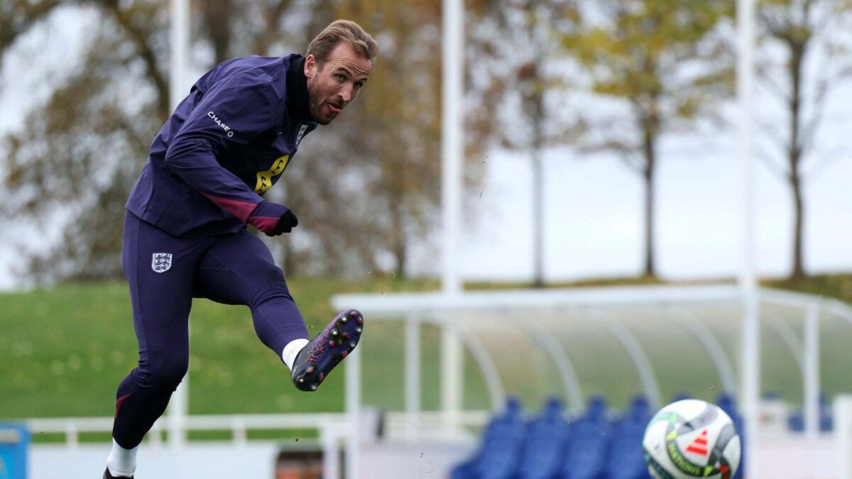 Harry Kane in training for England